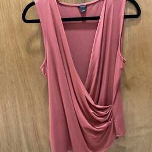 Wrap style pull over blouse